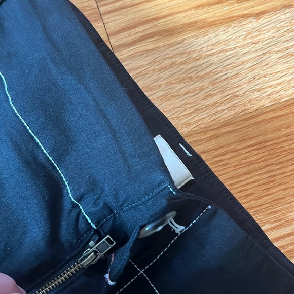 Anthropologie The Colette Contrast-Stitch Cropped Wide-Leg Pants Size 34 NWT - Picture 10 of 16